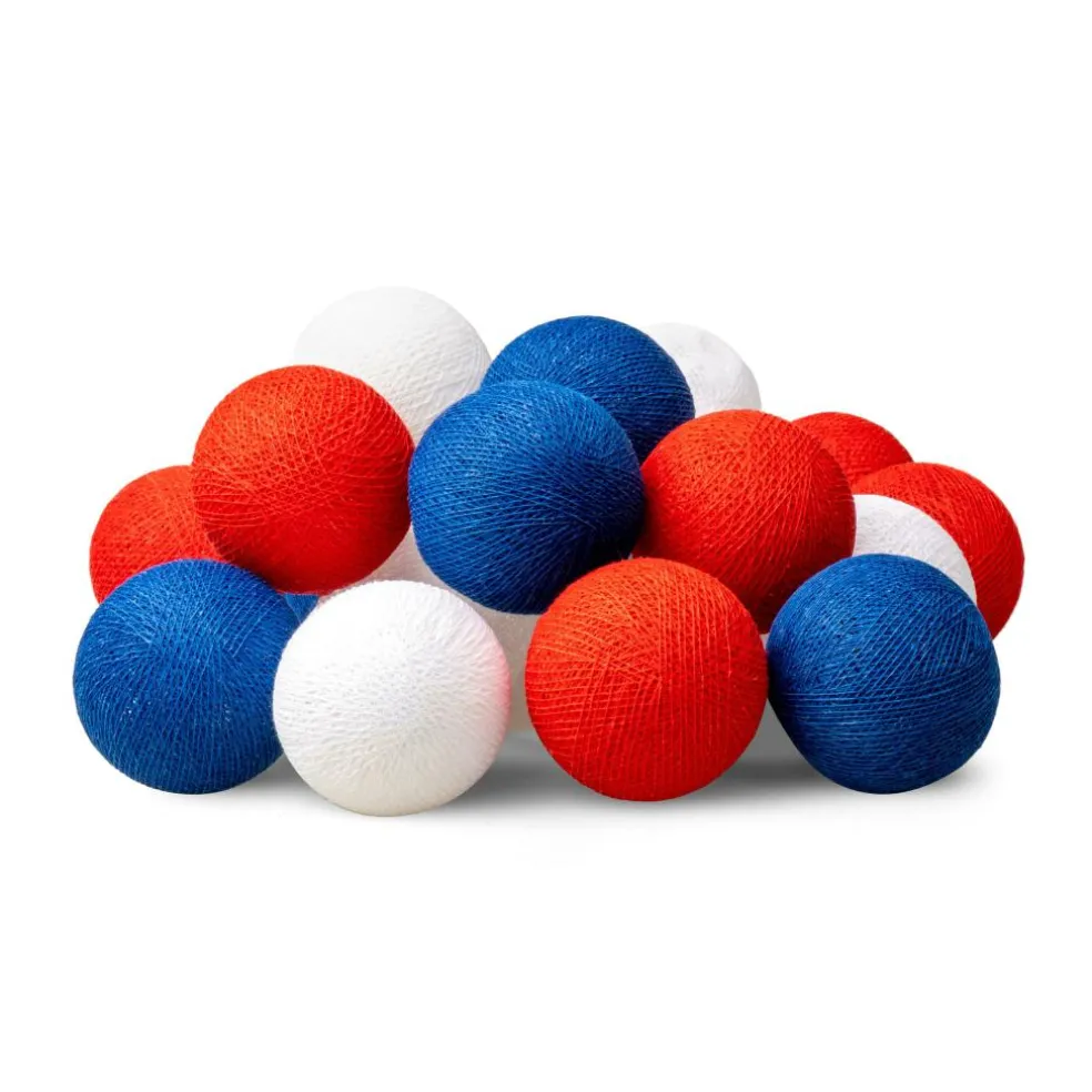 Cotton Ball Lights Dutch Edition lichtsnoer rood wit blauw