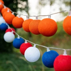 Cotton Ball Lights  Dutch Edition lichtsnoer rood wit blauw