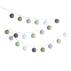 Cotton Ball Lights Outdoor lichtsnoer glamping green