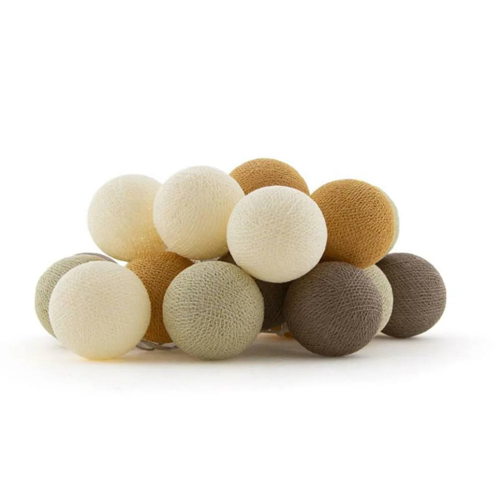 Cotton Ball Lights Outdoor lichtsnoer glamping earth