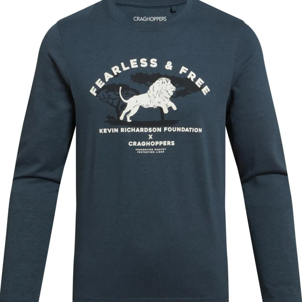 Craghoppers NosiLife Cruz shirt junior blue stone lion
