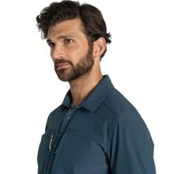 Craghoppers NosiLife Pro V overhemd heren blue stone