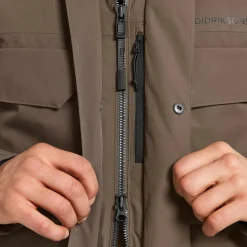 Didriksons Drew parka outdoor jack heren mocha brown