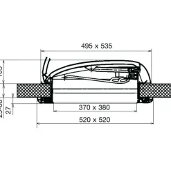 Dometic Mini Heki Style dakluik met permanente ventilatie  25 - 42 mm