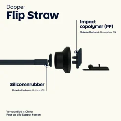 Dopper Flip Straw rietje black