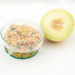 Dotz Siliconen vershouddeksels ø 11 - 14 cm transparant 4-pack