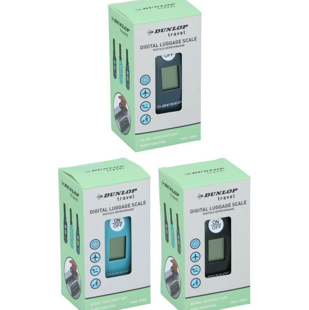 Dunlop Digitale bagageweger 3 kleuren assorti