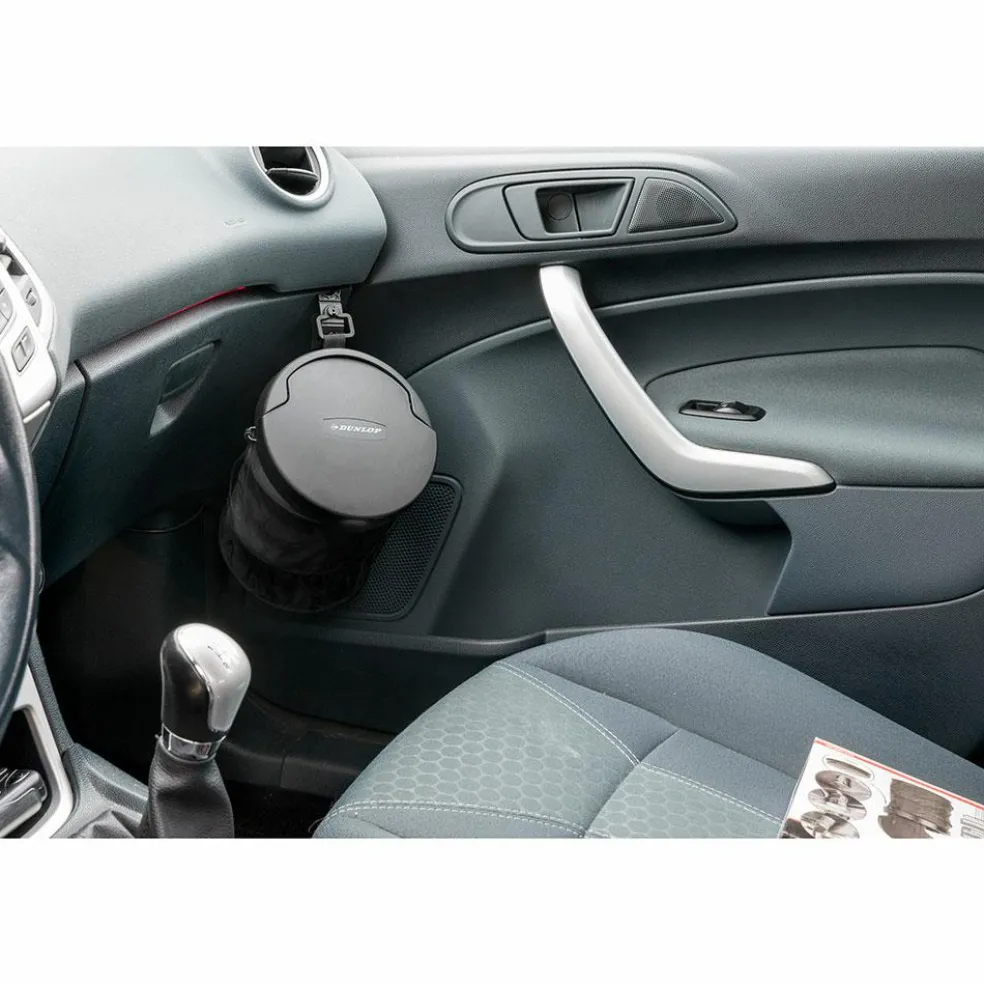 Dunlop Opvouwbare prullenbak 4 liter zwart