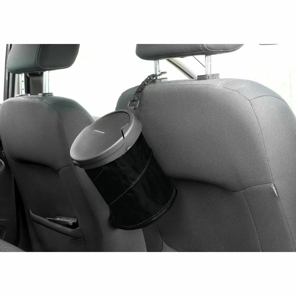 Dunlop Opvouwbare prullenbak 4 liter zwart