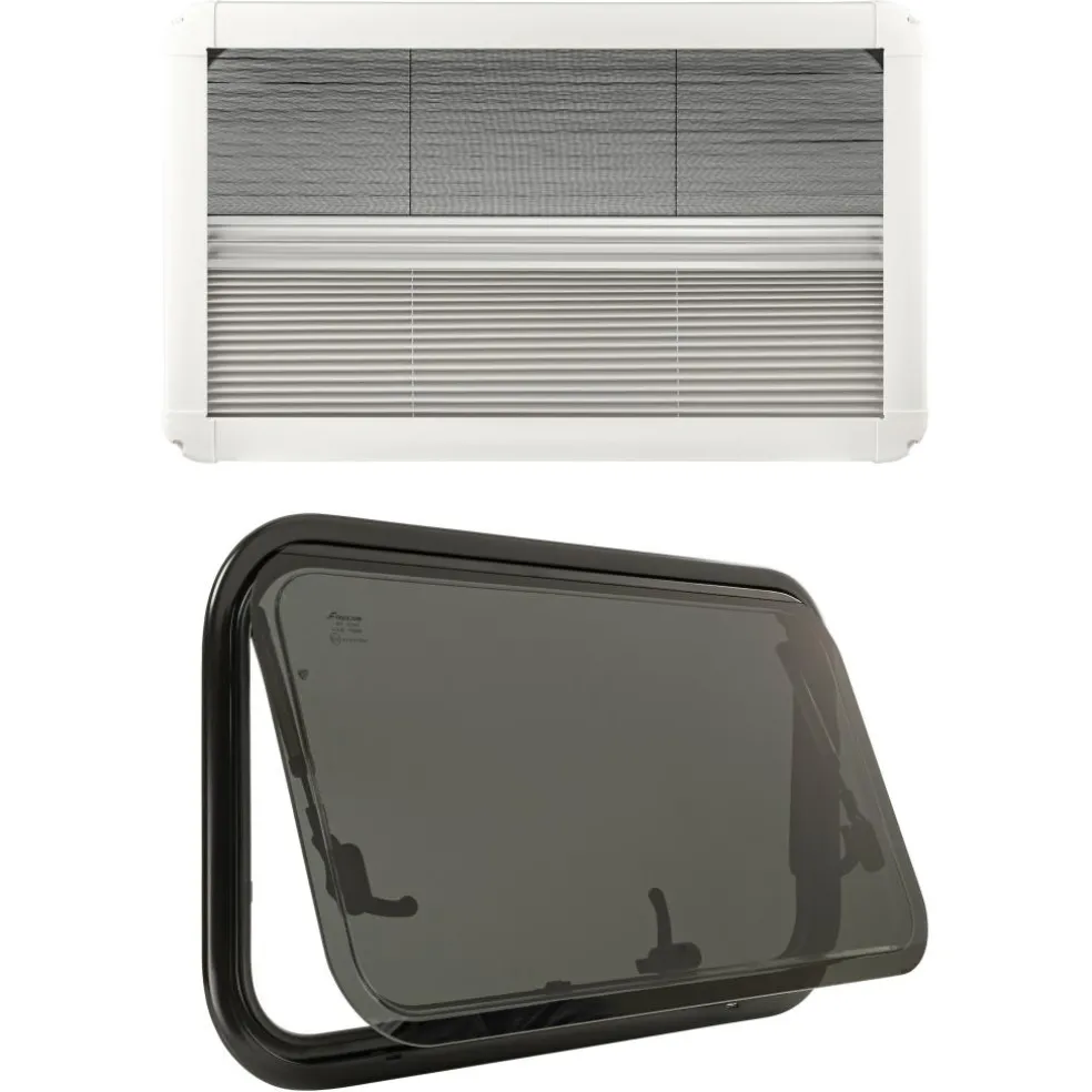 DWS Camping Klapraam getint inclusief combihor wit 700 x 450 mm