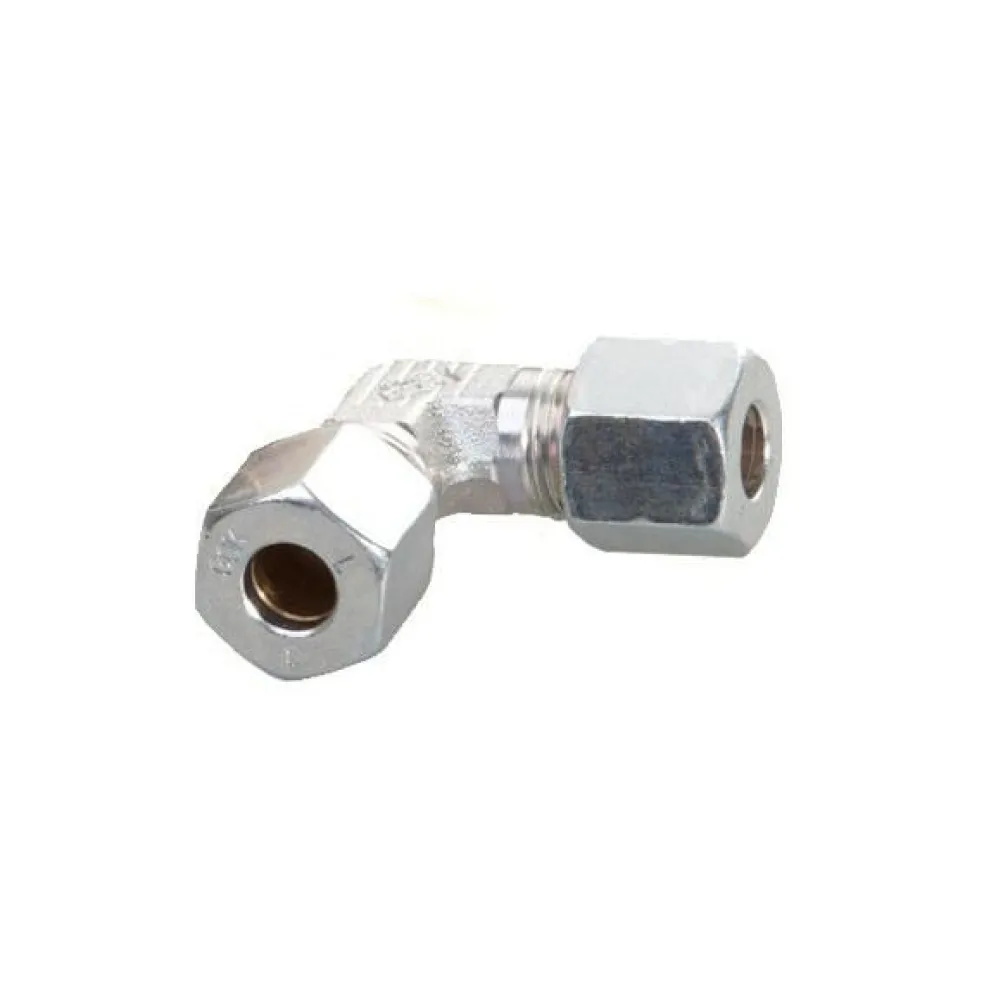 DWS haakse knelkoppeling 10 mm staal