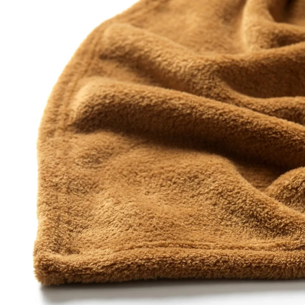 DWS Harvey fleece plaid 150 x 200 cm tobacco brown