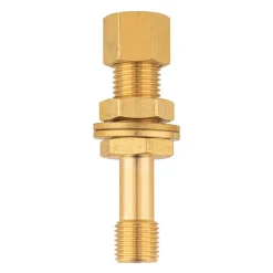 DWS Rechte schotkoppeling 8 mm  x 1/4 links  buitendraad messing