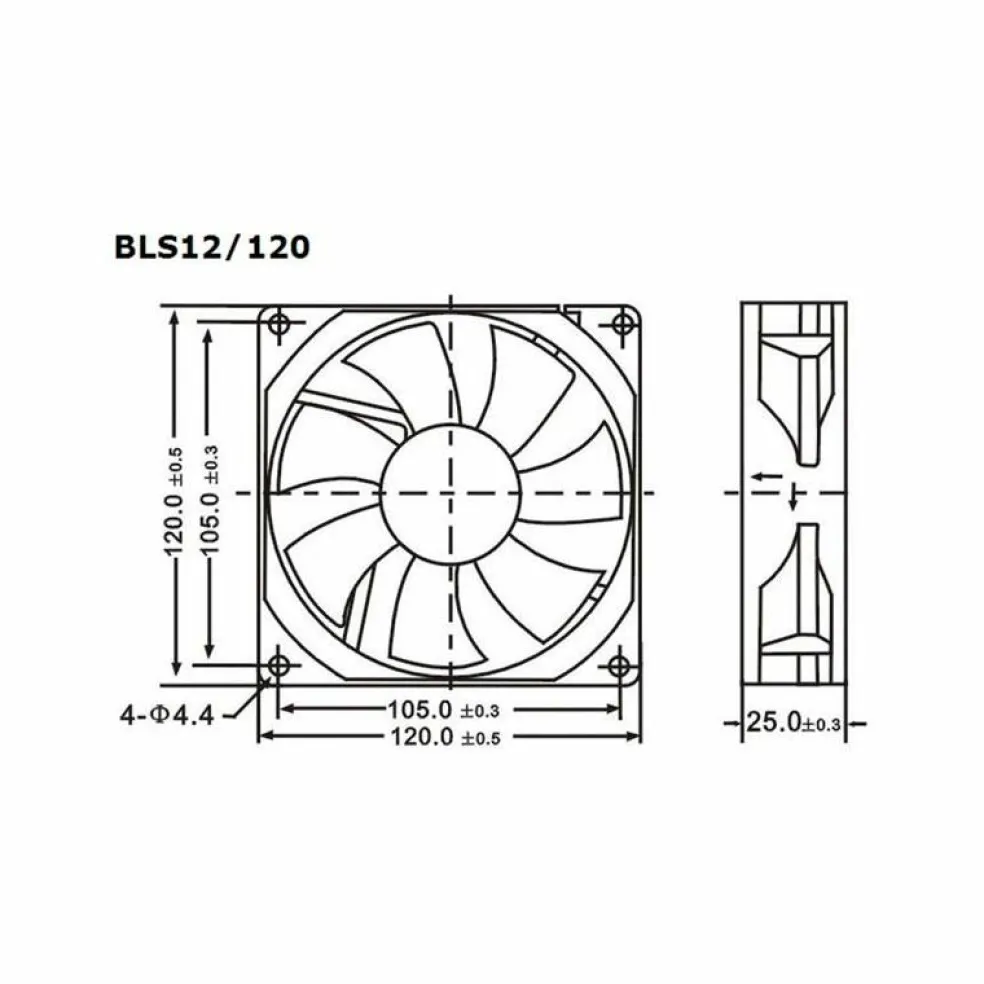 DWS 12x12 koelkast ventilator