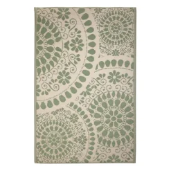 Esschert Design  Bellen buitenkleed 120 x 180 cm green white