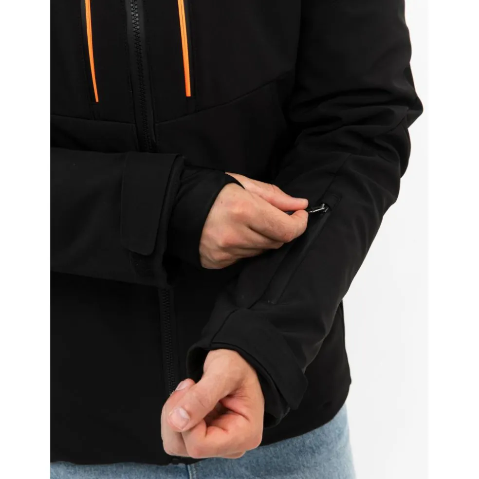Falcon Boris softshell winterjas heren black