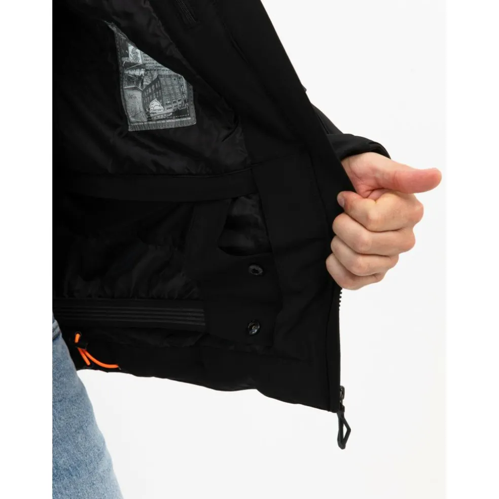 Falcon Boris softshell winterjas heren black