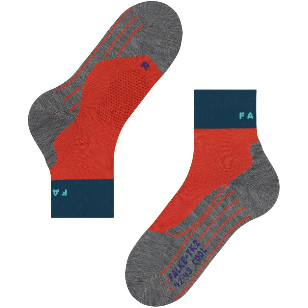Falke TK2 Explore Cool Short wandelsokken heren red sun