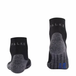 Falke TK2 Short wandelsokken dames black grey