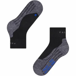 Falke TK2 Short wandelsokken dames black grey