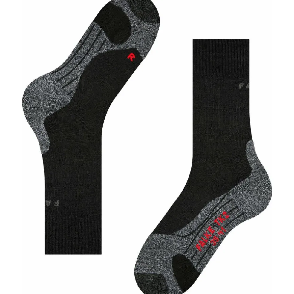 Falke TK2 wandelsokken dames black mix