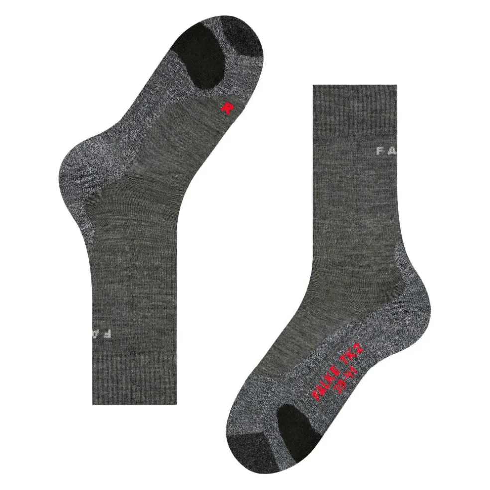 Falke TK2 wandelsokken heren asphalt melange