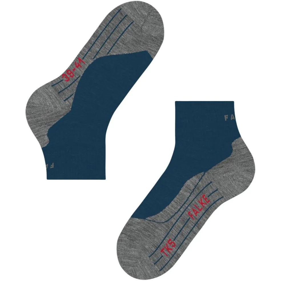 Falke TK5 Wander Short wandelsokken heren blue pond