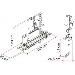 Fiamma Carry Bike 200 DJ Fiat Ducato voor 06 2006 fietsendrager zwarte kappen