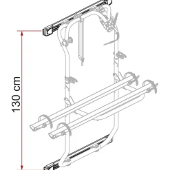 Fiamma Carry-Bike DJ fietsendrager bevestigingsset voor Ducato vanaf 2006 aluminium