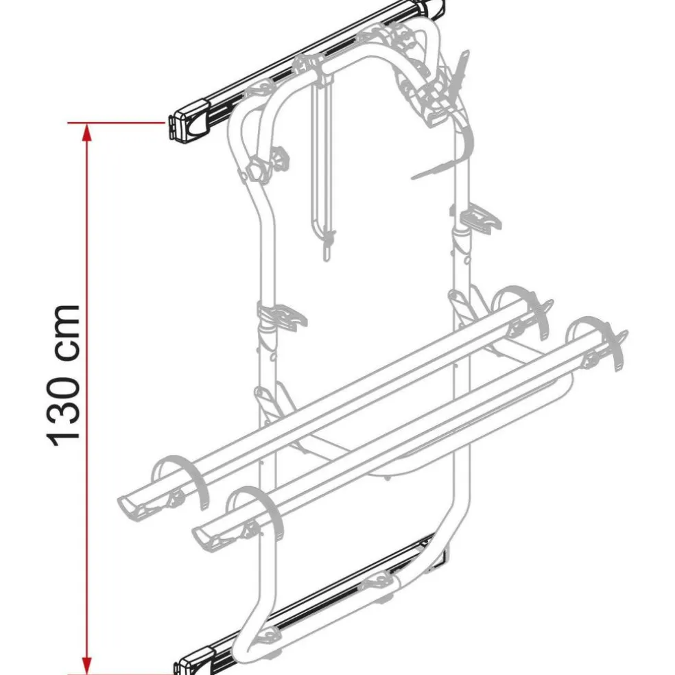 Fiamma Carry-Bike DJ fietsendrager bevestigingsset voor Ducato vanaf 2006 aluminium