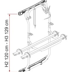 Fiamma Carry-Bike DJ fietsendrager bevestigingsset voor  Transit vanaf 2014 aluminium
