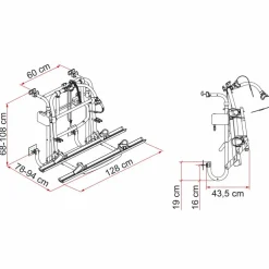 Fiamma Carry-Bike Lift 77 fietsendrager aluminium