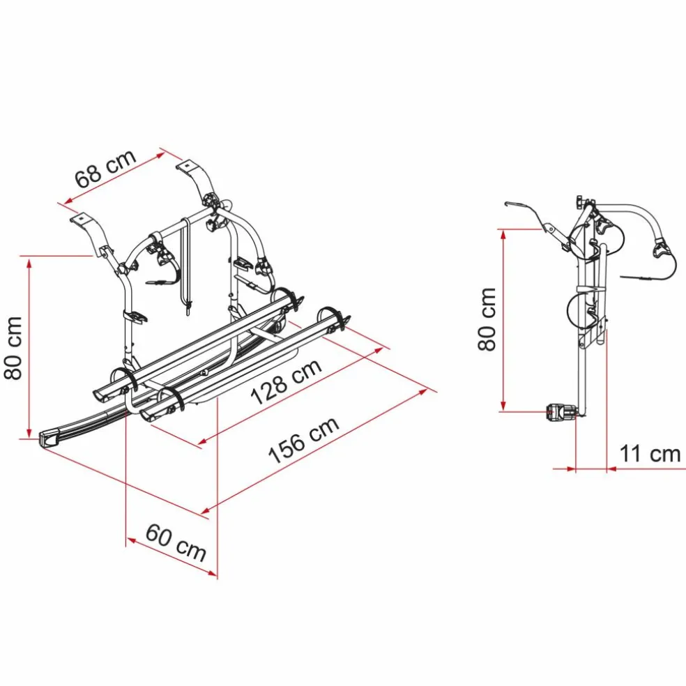 Fiamma Carry-Bike Transit Custom Nugget - Nugget Plus fietsendrager deep black