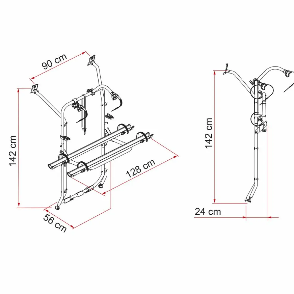 Fiamma Carry-Bike Volkswagen T6 fietsendrager aluminium