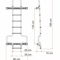 Fiamma Deluxe DJ H1 H2 ladder voor Ducato vanaf 2006  aluminium