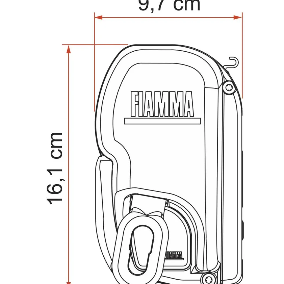 Fiamma F45 L 500 cassetteluifel polar white - Royal Grey