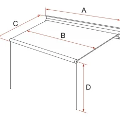 Fiamma F35 Pro 180 cassetteluifel deep black - Royal Grey