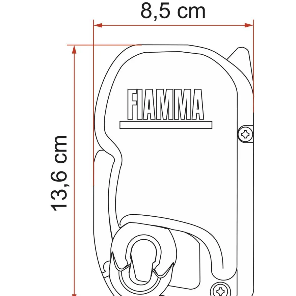 Fiamma F45 S 190 cassetteluifel deep black - Royal Grey
