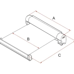 Fiamma F45 S 375 cassetteluifel deep black - Royal Grey