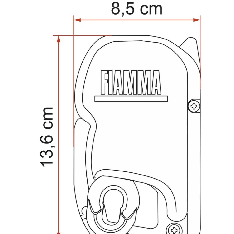 Fiamma F45 S 230 cassetteluifel polar white - Royal Grey