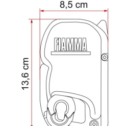 Fiamma F45 S 300 cassetteluifel titanium - Royal Grey