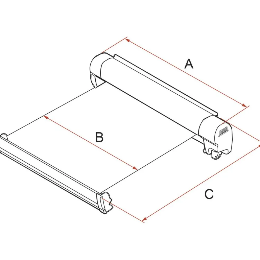 Fiamma F45 S 450 cassetteluifel deep black - Royal Grey