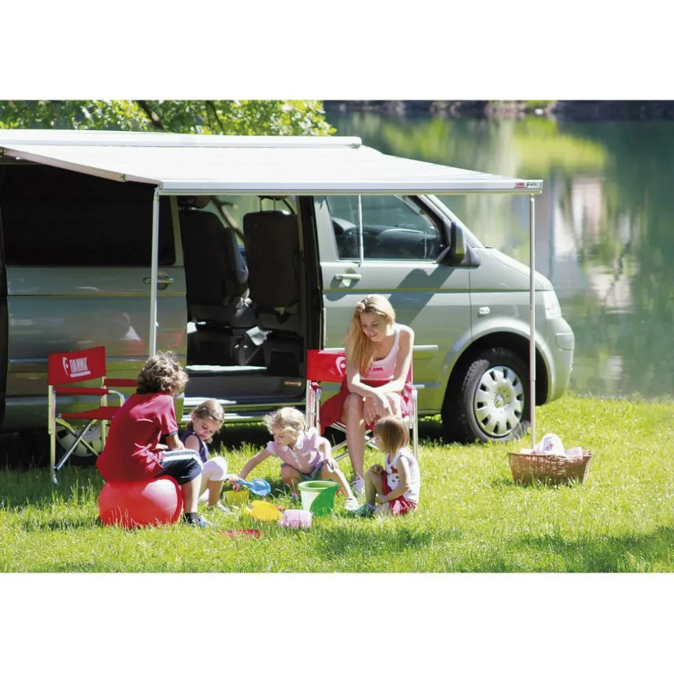 Fiamma F45 S 260 VW Multivan Transporter T5 T6 met C-rail cassetteluifel deep black - Royal Grey