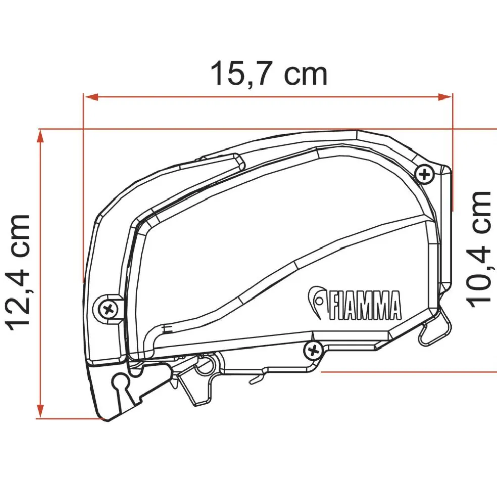Fiamma F80L 500 cassetteluifel deep black - Royal Grey V25