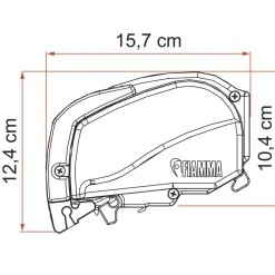 Fiamma F80L 550 cassetteluifel deep black - Royal Grey  V25