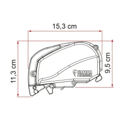 Fiamma F80s 425 cassetteluifel deep black - Royal Grey V25