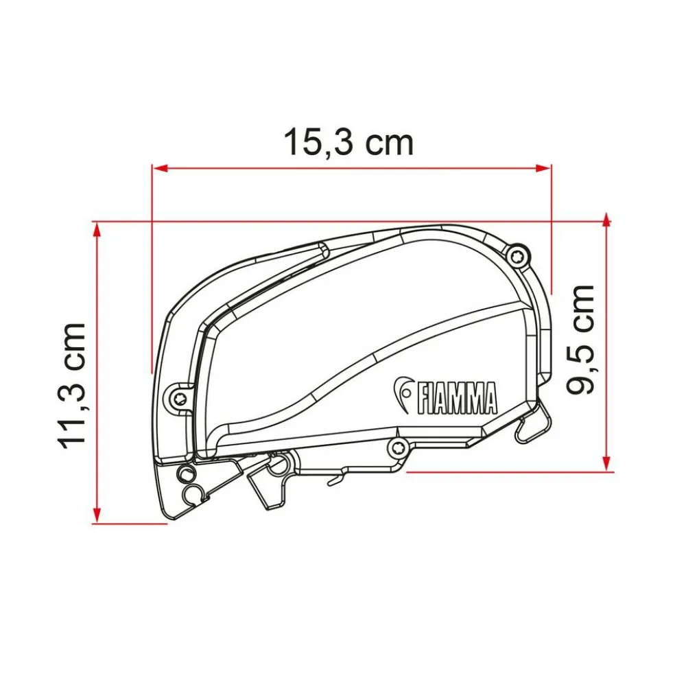 Fiamma F80s 425 cassetteluifel deep black - Royal Grey V25