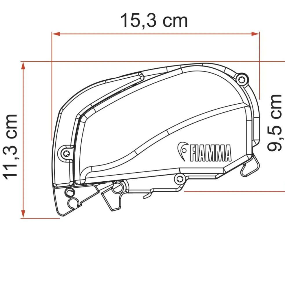 Fiamma F80s 370 cassetteluifel polar white - Royal Grey V25