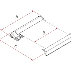 Fiamma F80s 425 cassetteluifel polar white - royal grey
