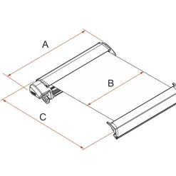 Fiamma F80s Ducato 400 cassetteluifel deep black - Royal Grey